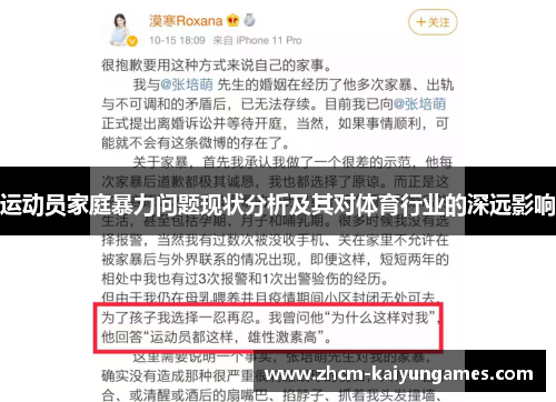 运动员家庭暴力问题现状分析及其对体育行业的深远影响